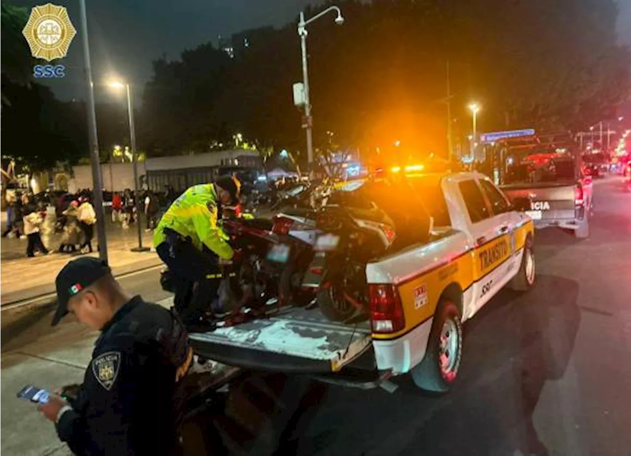 SSC asegura 338 motocicletas durante ‘rodadas del terror’ por Día de Muertos en la CDMX