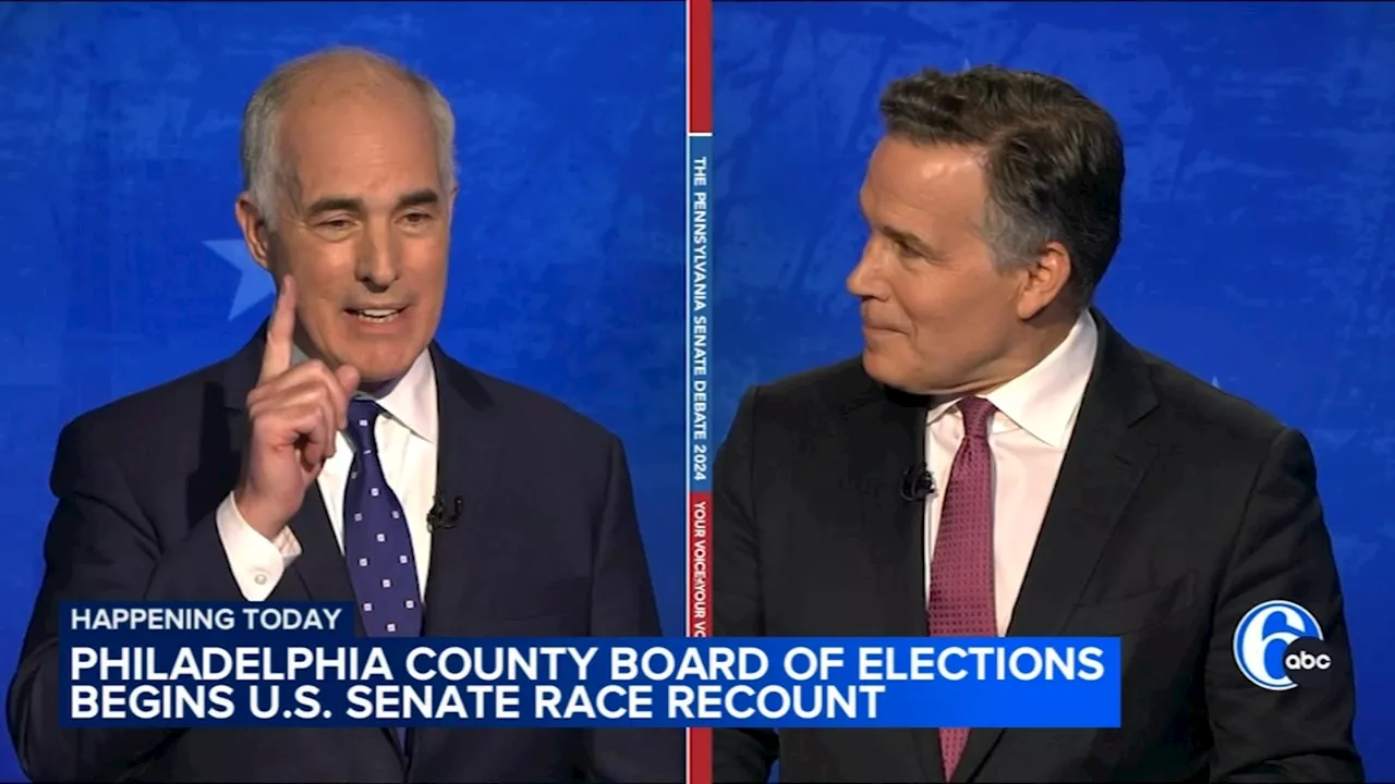 Philadelphia County Board of Elections begins US Senate race recount between Casey, McCormick