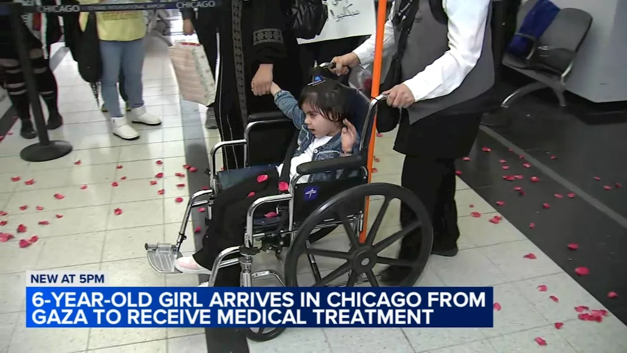 6-year-old girl injured in Gaza war arrives in Chicago for medical treatment