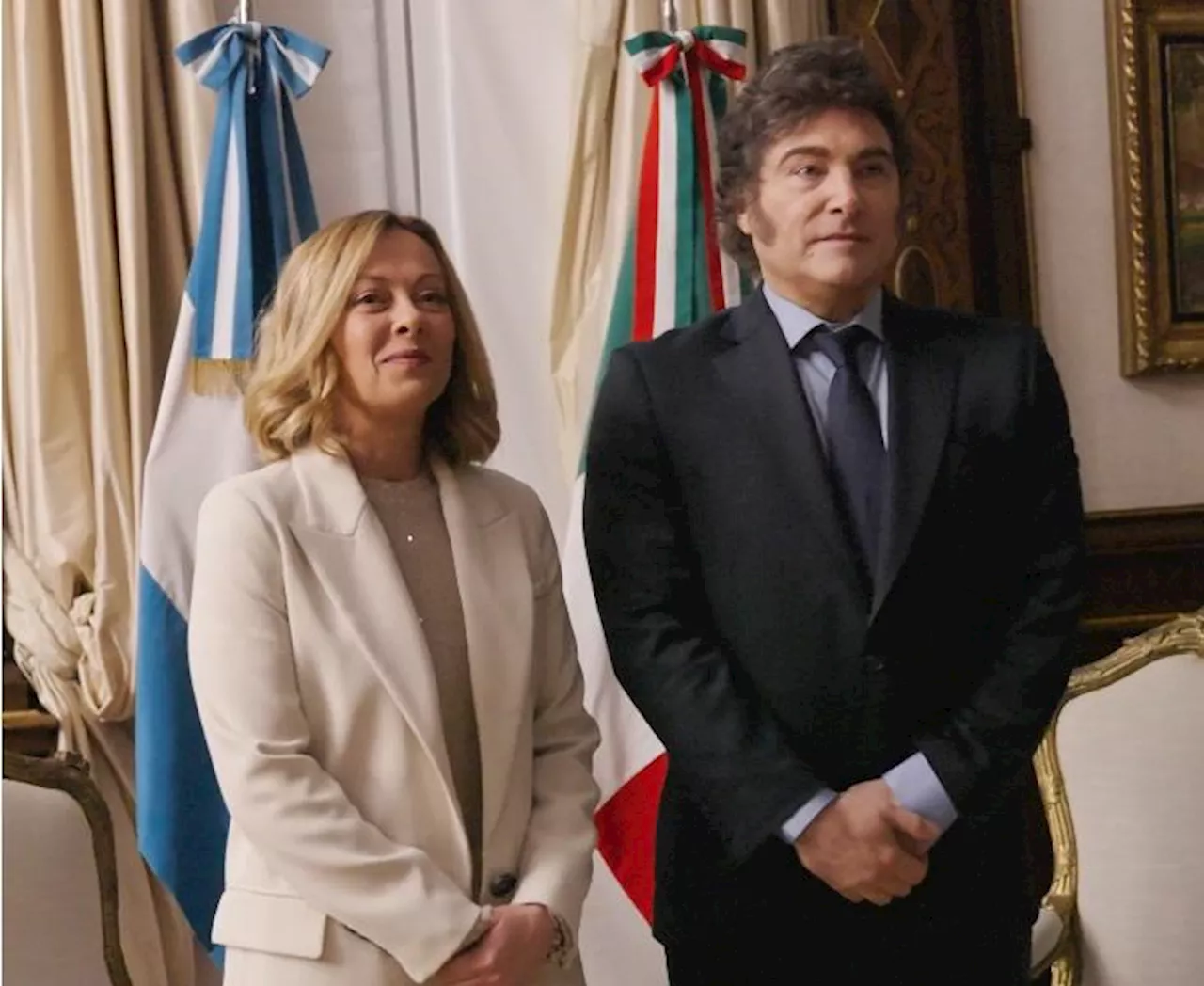 Meloni e Milei, incontro e feeling totale Italia-Argentina