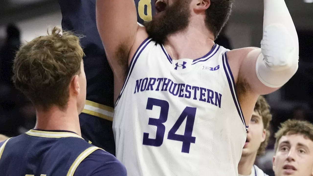 Martinelli scores 22, Barnhizer adds double-double and Northwestern holds off Montana State 72-69