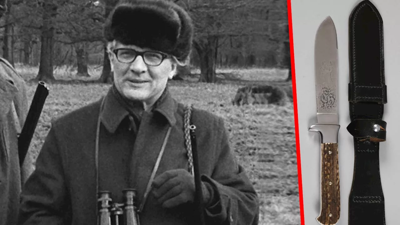 Waffe des DDR-Diktators entdeckt: Mit diesem Messer ging Honecker auf die Jagd