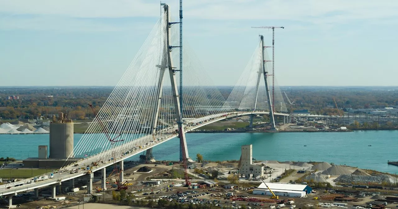 Stunning photos reveal progress for epic new $6.4 billion Ontario border bridge