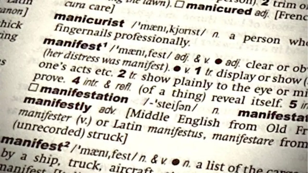 'Manifest' is Cambridge Dictionary's 2024 word of the year, because