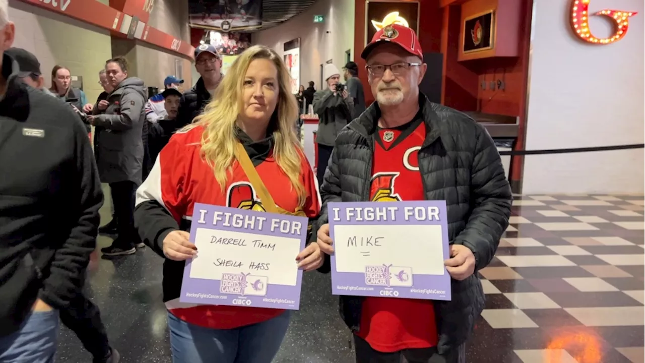 $188,000 raised on Hockey Fights Cancer Night at the Ottawa Senators game