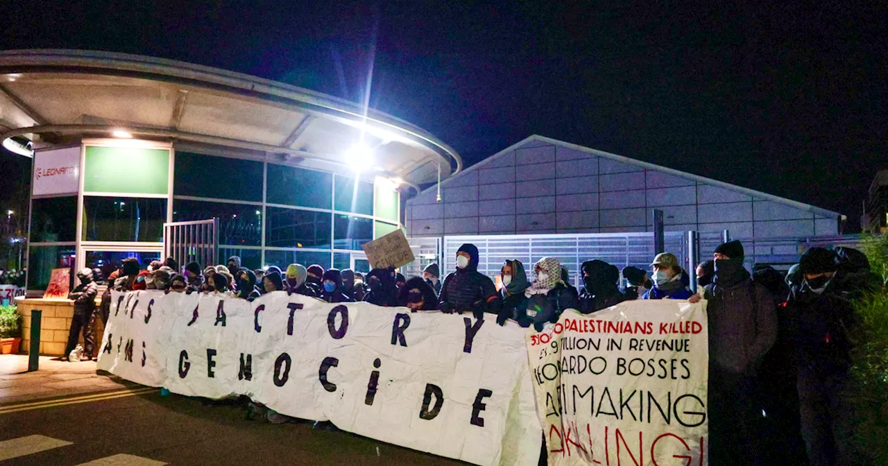 Pro-Palestinian protesters blockade Edinburgh factory over Israel arms links