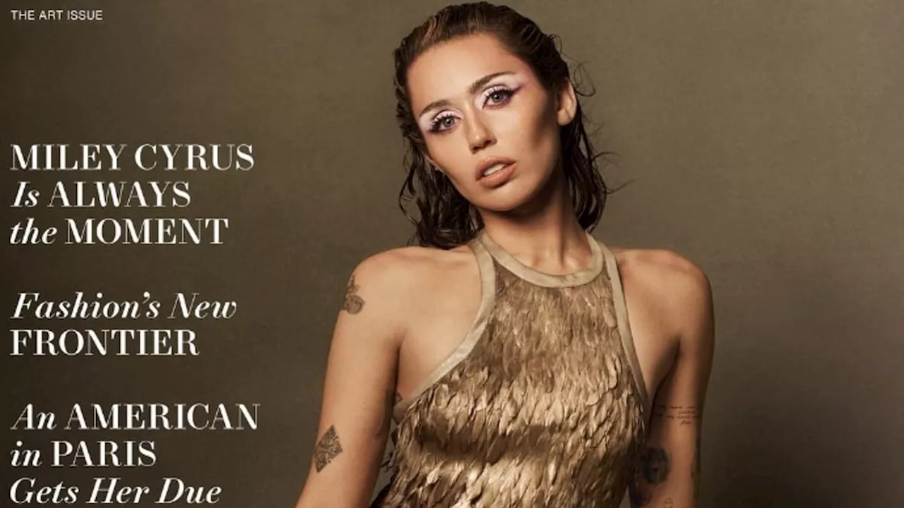 Miley Cyrus shimmers in a gold leotard as she talks fame, what Dolly Parton taught her and her Gen Z...