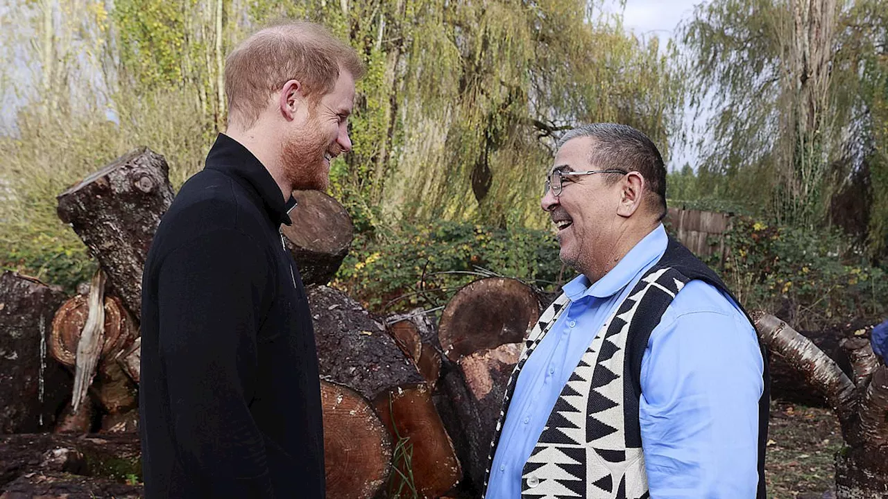 Prince Harry meets with First Nation Canadians as he prepares for the Invictus Games in Vancouver