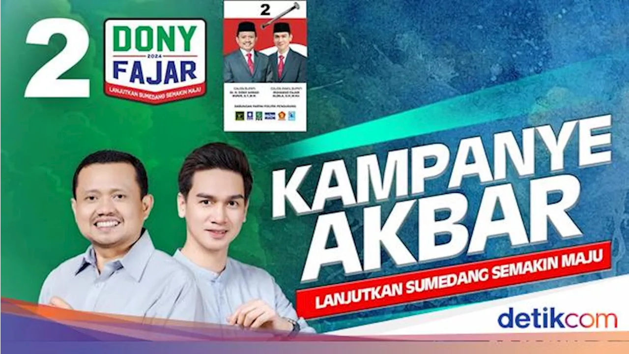 Besok Paslon Dony-Fajar Gelar Kampanye Akbar di Sumedang