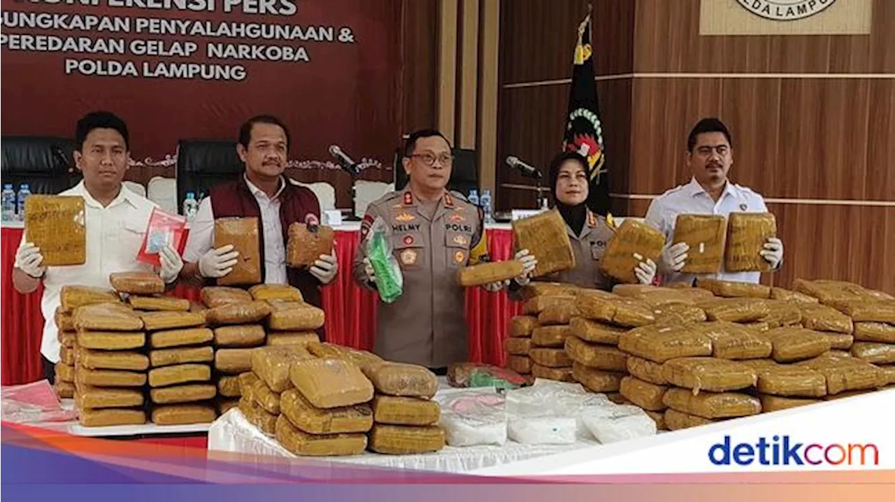 Polda Lampung Gagalkan Penyelundupan Narkoba Senilai Rp 14 Miliar