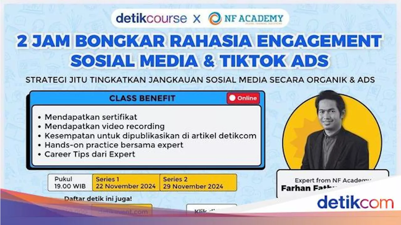 Viral dalam 2 Jam! Cara Jangkau Audiens Lebih Luas di Medsos dengan detikCourse