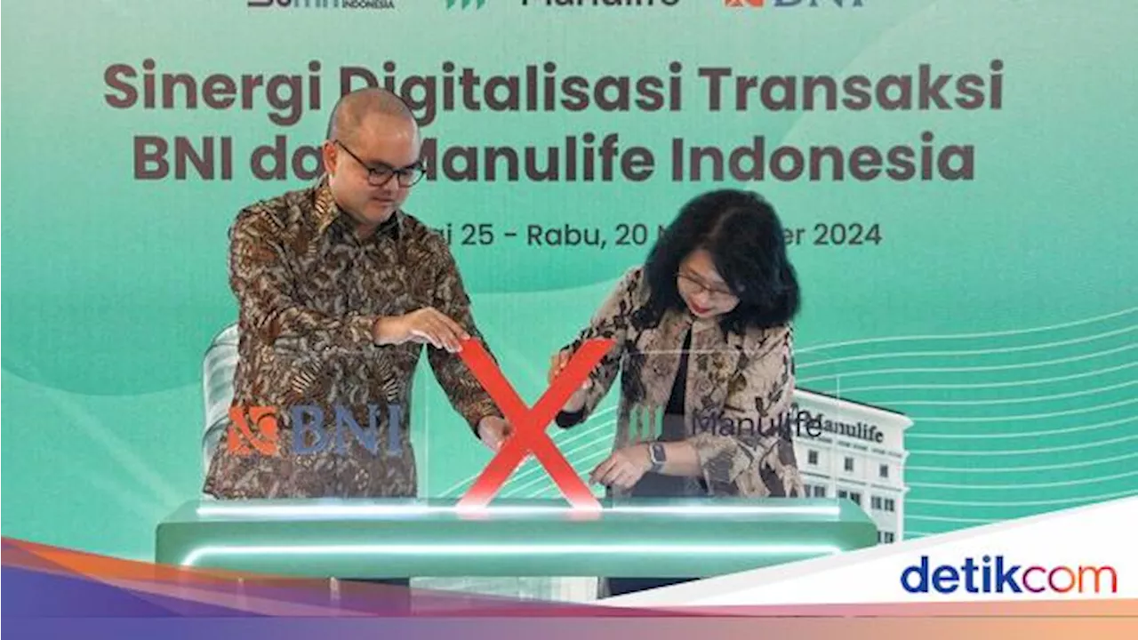 BNI dan Manulife Kolaborasi Optimalkan Layanan Digital Pembayaran Premi