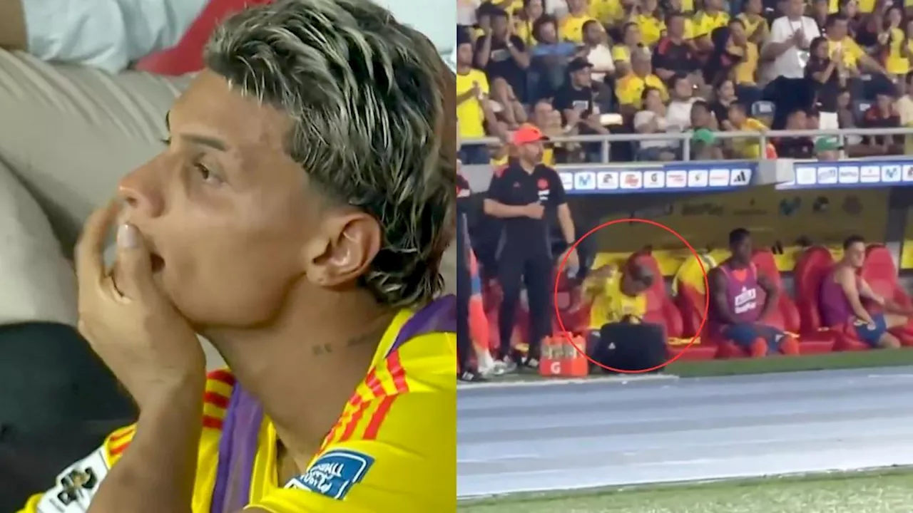 Revelan video de Richard Ríos cuando 'estalló' tras ser reemplazado en el partido Colombia vs. Ecuador