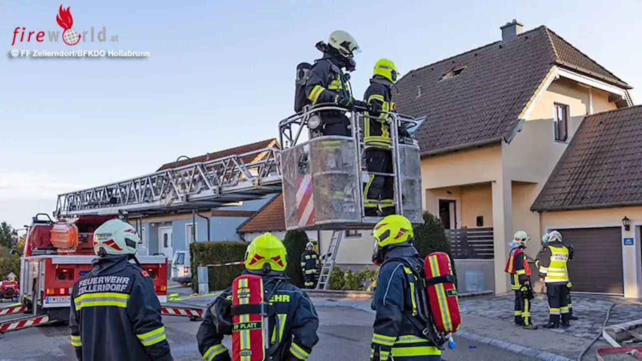 Nö: Brand im Dachbereich eines Wohnhauses in Zellerndorf