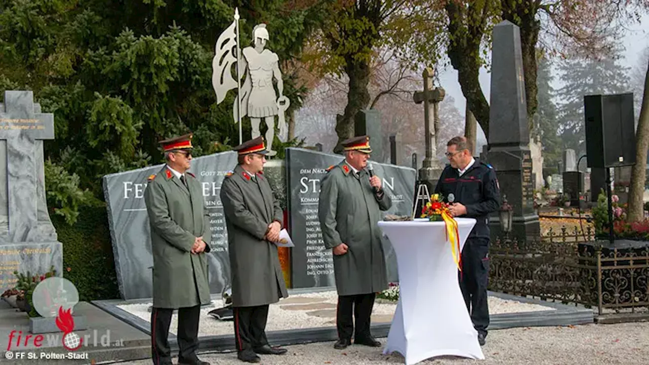 Nö: Neue Gedenkstätte für Feuerwehrmitglieder am St. Pöltner Hauptfriedhof