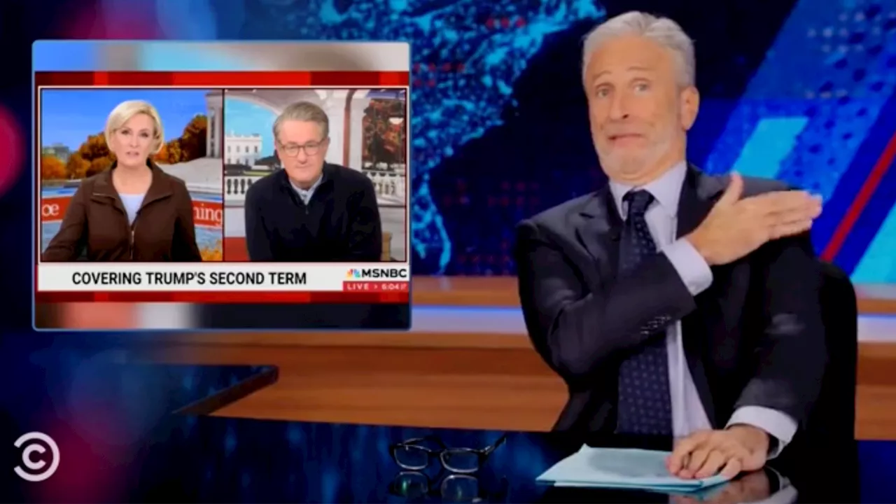 Jon Stewart skewers 'Morning Joe' co-hosts for Trump meeting: 'You said he was Hitler'