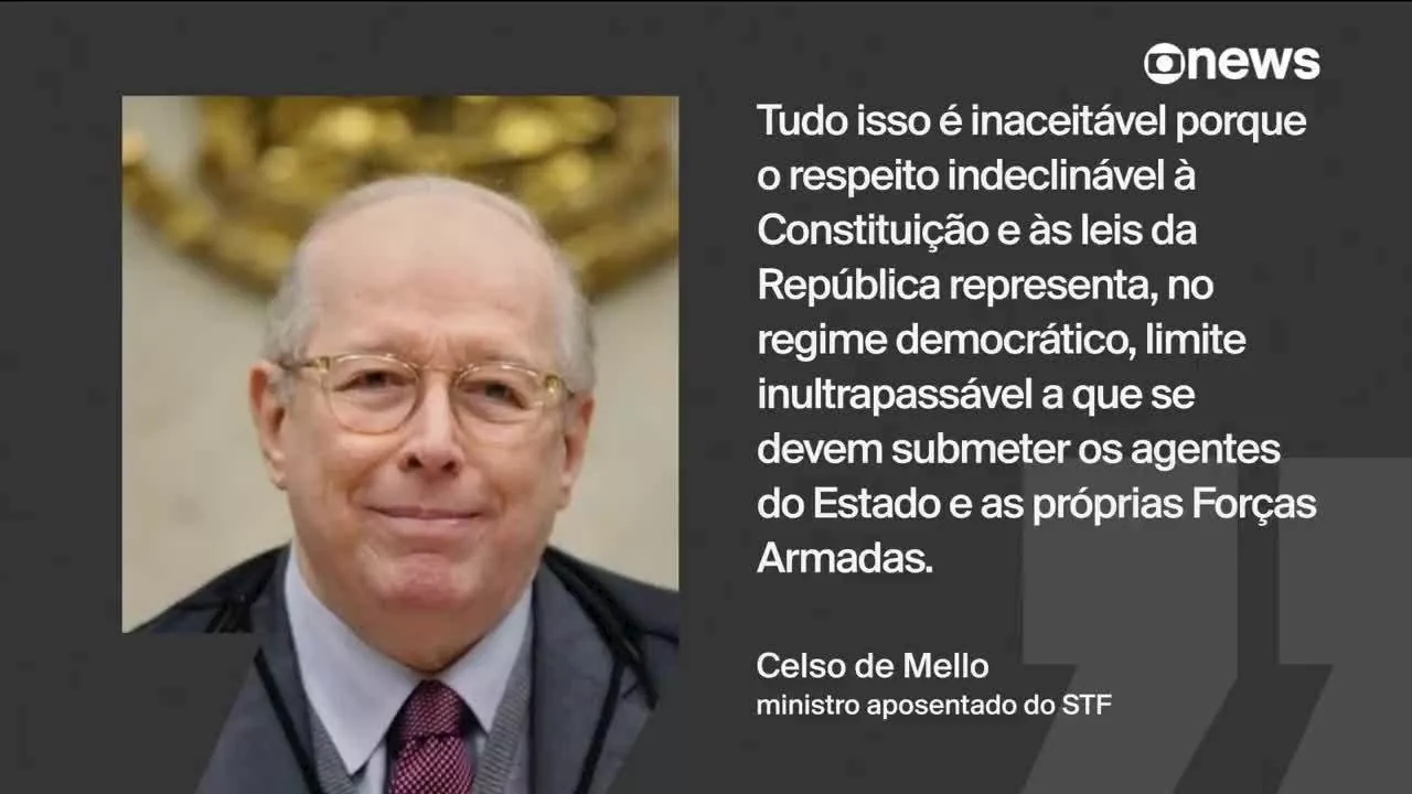 Celso de Mello relaciona tentativa de golpe de 2022 à ditadura de 1964: 'inaceitável' | GloboNews em Pauta