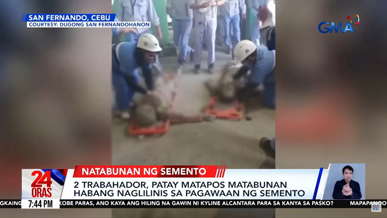 Cement factory accident claims lives of 2 workers in Cebu