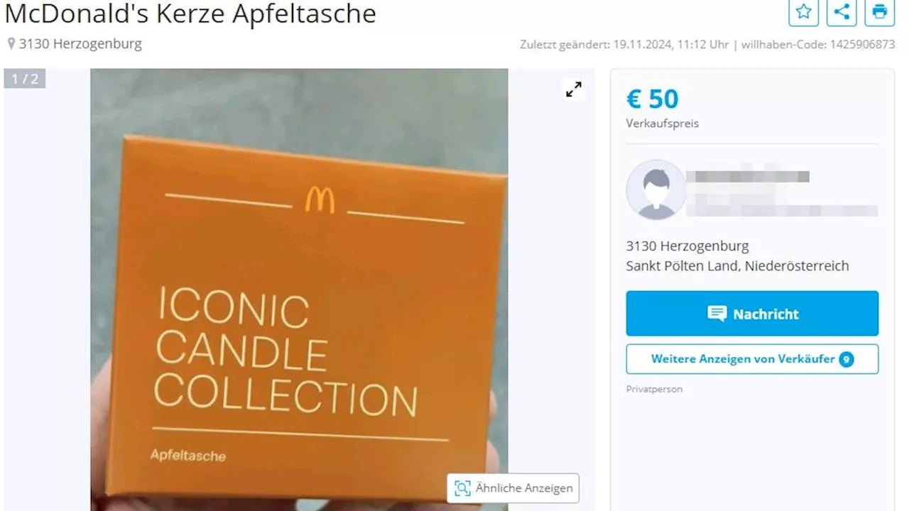  Mäci-Kerzen um 50 Euro! Profitgier bei Burger-Fans