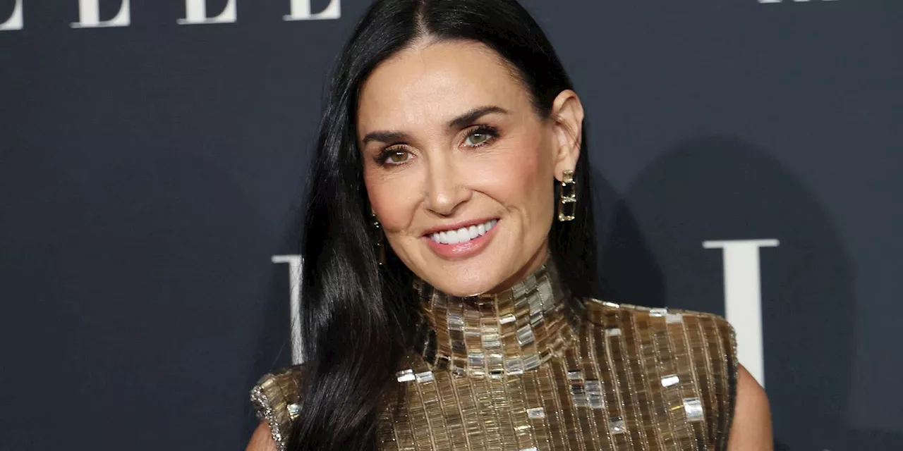 Demi Moore's Disco Ball-Inspired Sequined Gown Is Peak Holiday Party Outfit Inspo