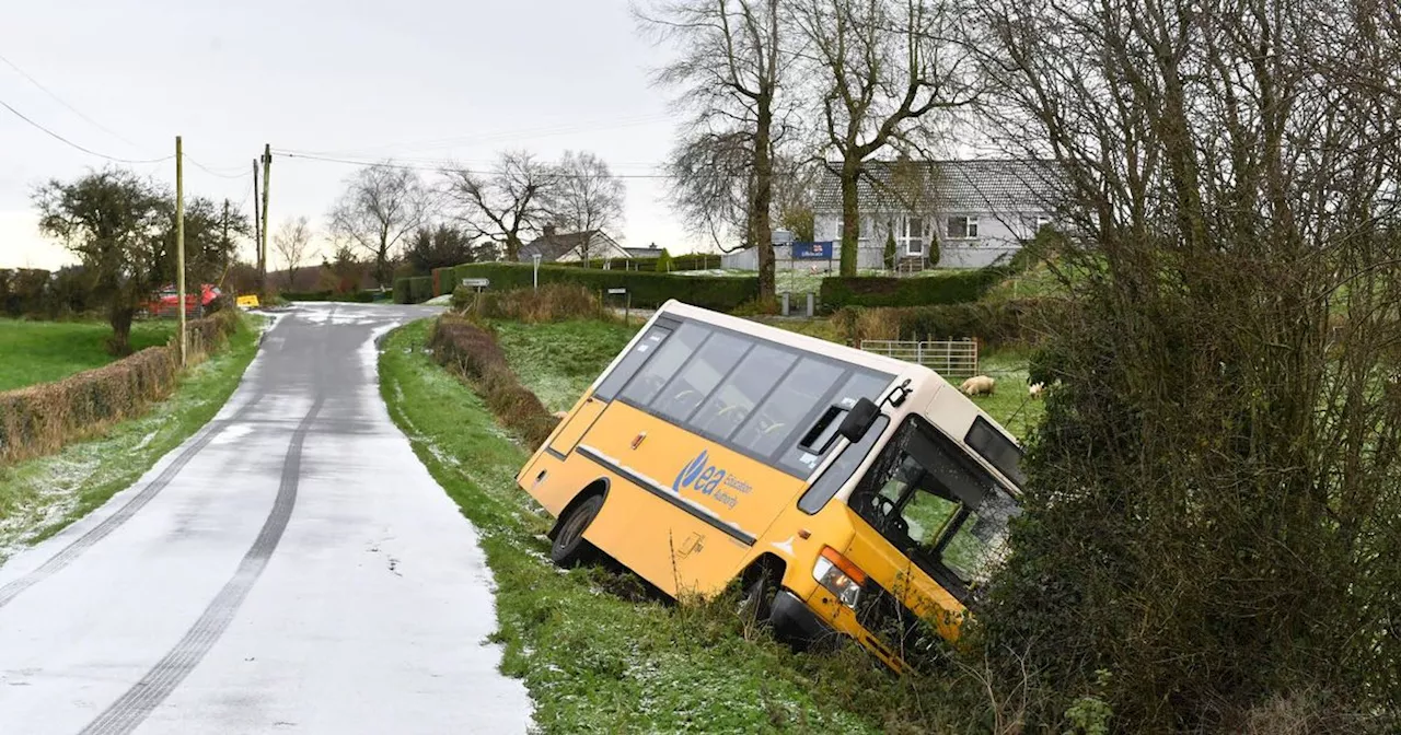 School bus leaves road as children on board escape serious injury