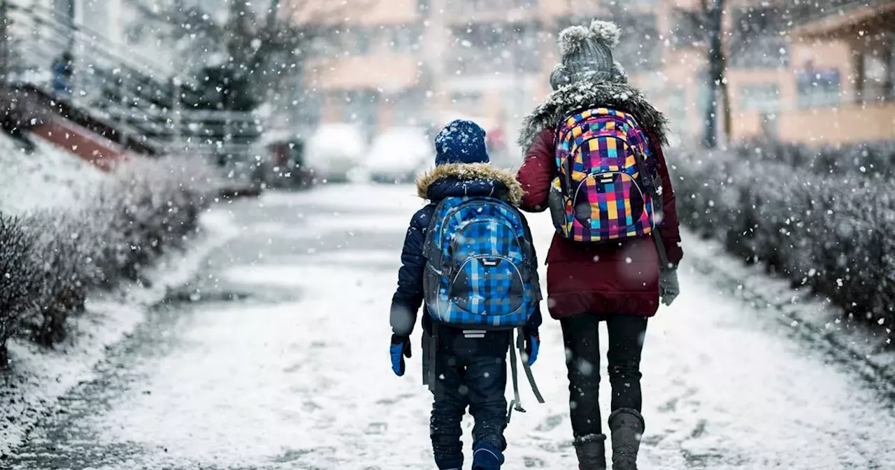 The weather conditions that would cause schools to shut during snow warnings