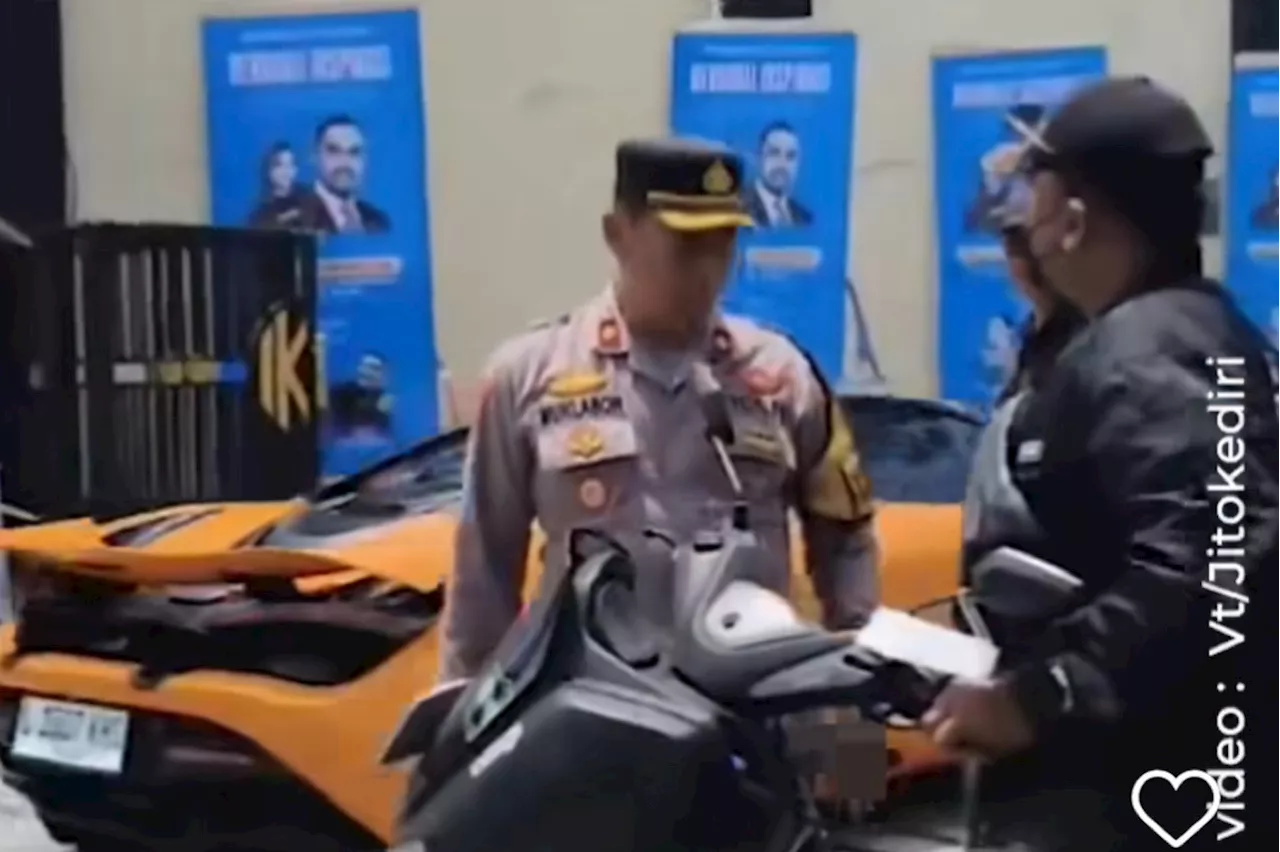 Viral Polisi Pangkat Kompol Dibentak Pemotor di Kediri, Pelaku Ternyata