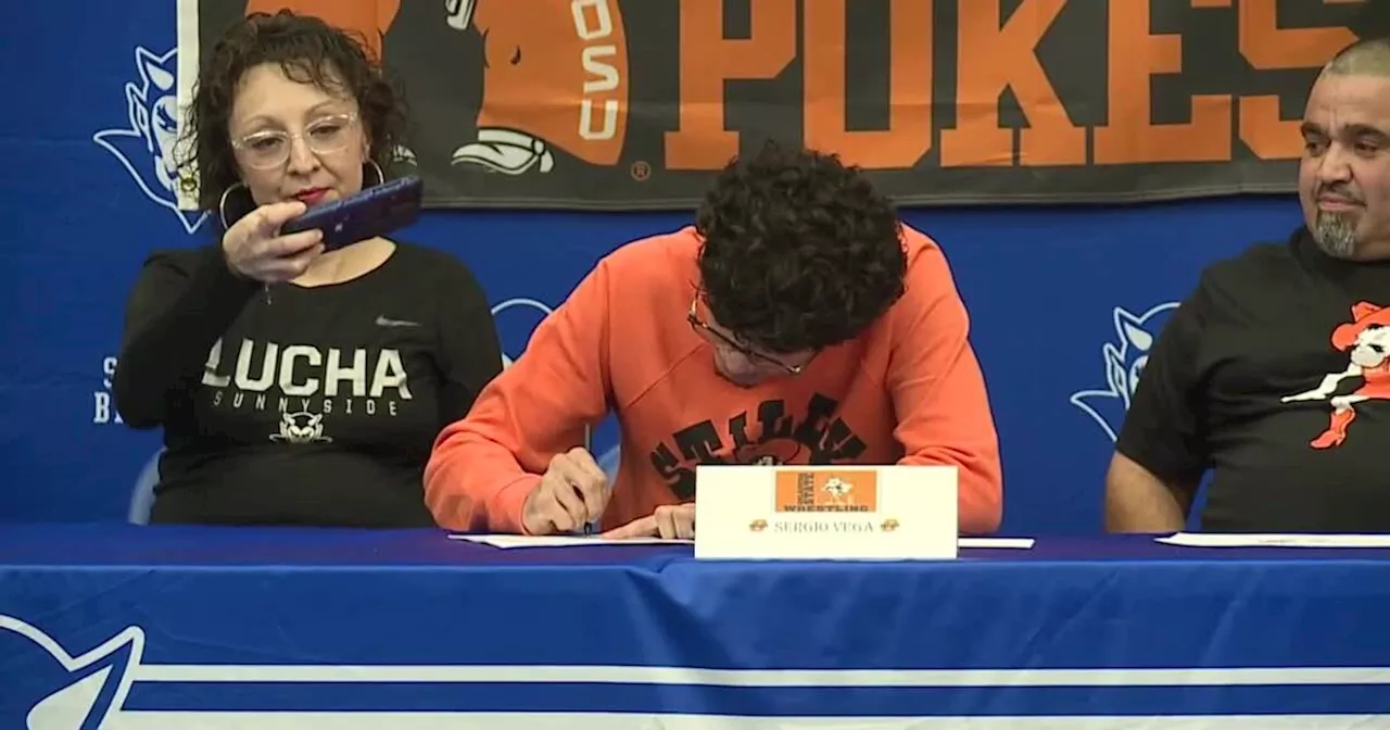 Adding to the dynasty; Sunnyside wrestler, Sergio Vega signs National Letter of Intent with Oklahoma State