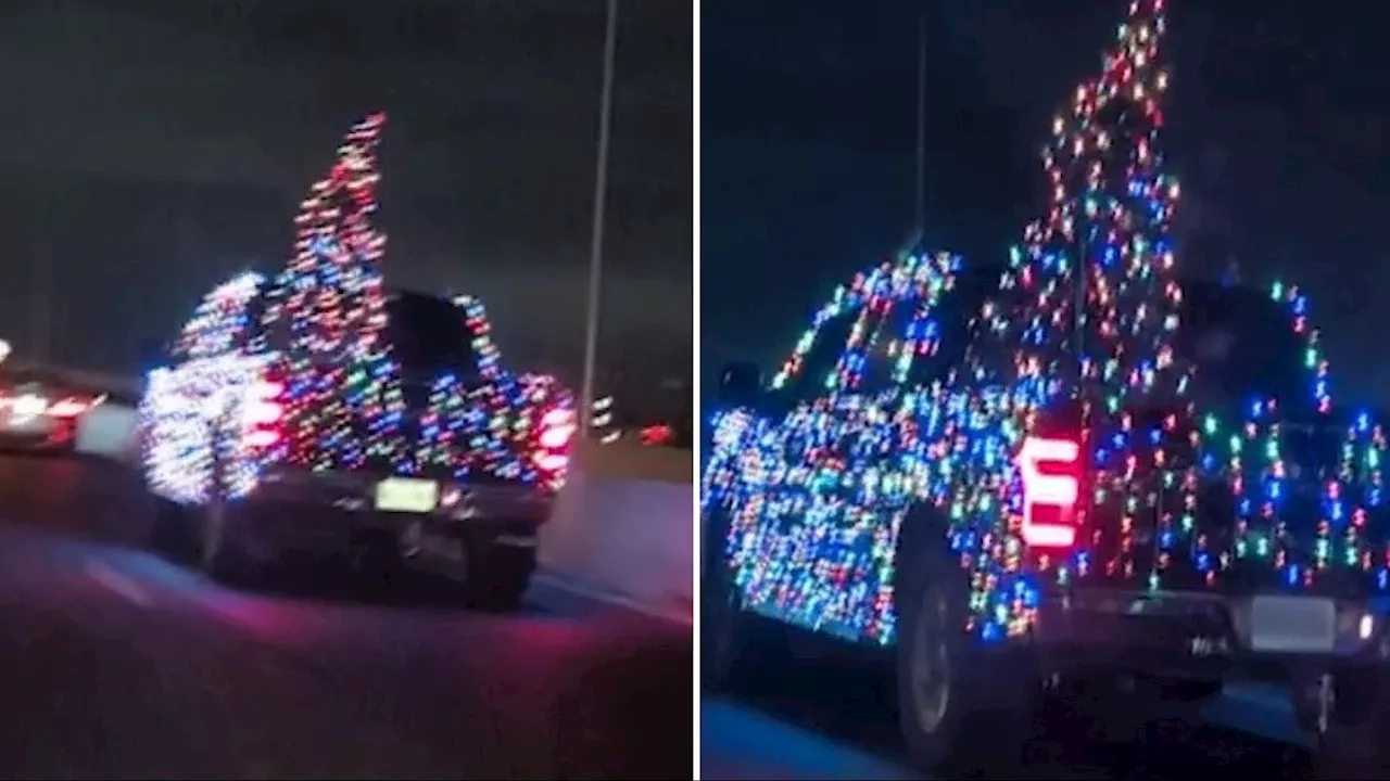 San Antonio driver celebrates Christmas with lit-up truck