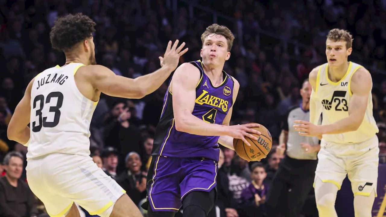 Everyone knew Dalton Knecht was going to shoot in Lakers win — everyone except the Jazz