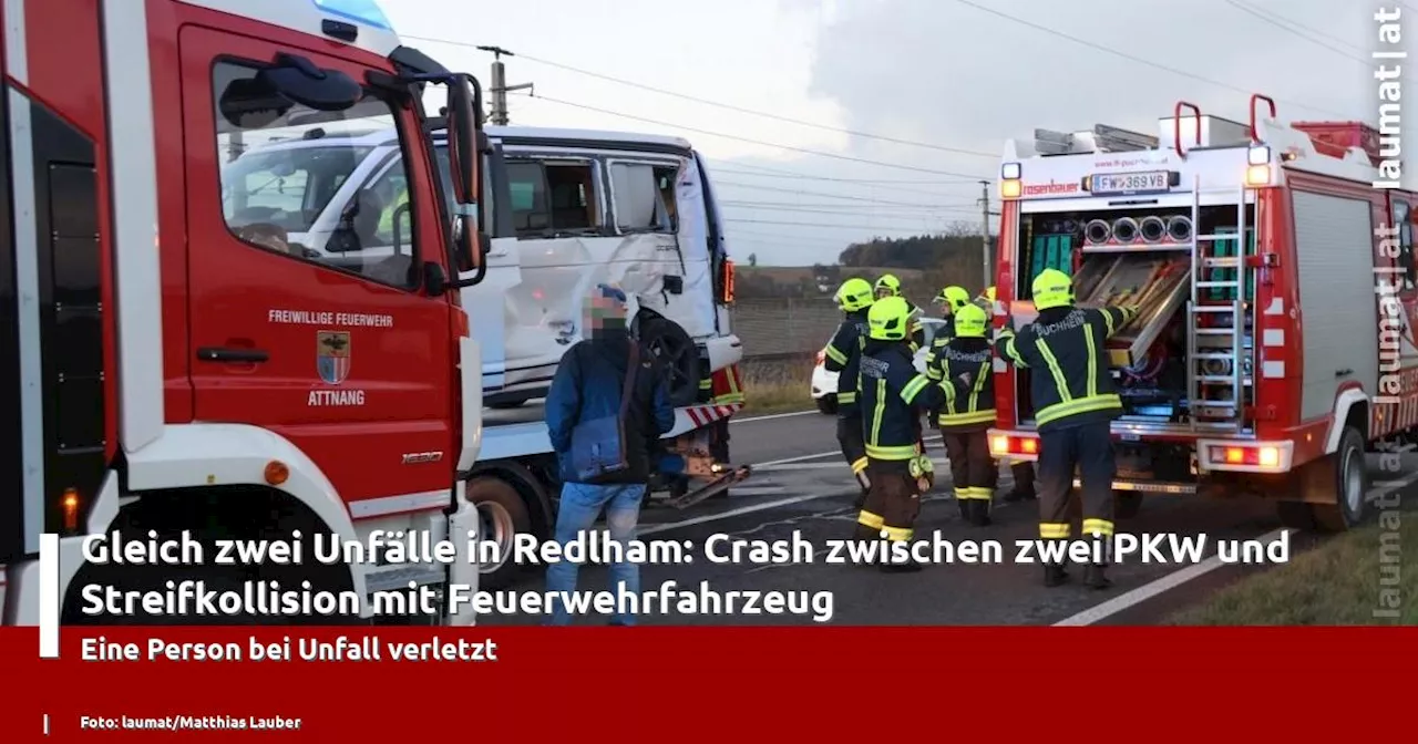 Gleich zwei Unf�lle in Redlham: Crash zwischen zwei PKW und Streifkollision mit Feuerwehrfahrzeug