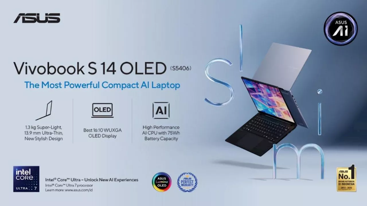 ASUS Vivobook S 14 OLED S5406, Sang Laptop Ringan dan Tipis yang Mudah Dibawa ke Mana Saja!