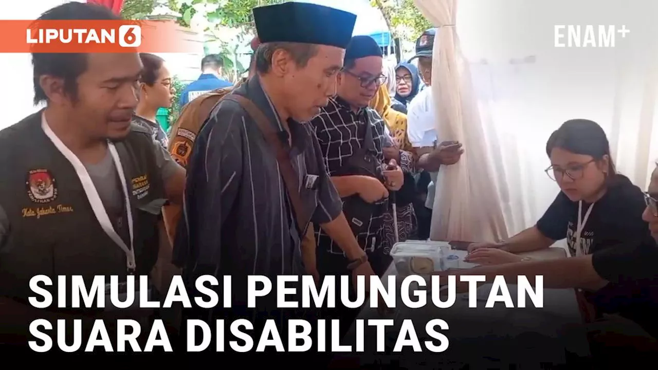 VIDEO: Simulasi Pemungutan Suara Pilgub DKI Jakarta, Penyandang Disabilitas Diikutsertakan