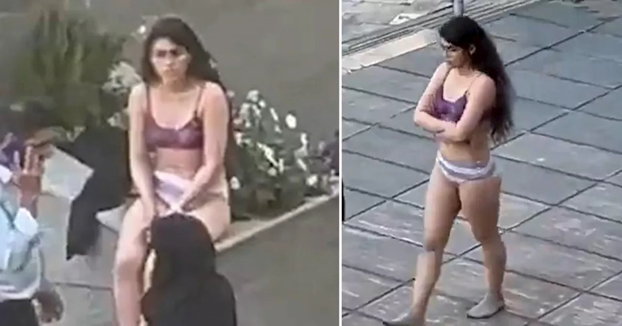 Woman arrested for stripping to underwear in 'hijab protest' has been released