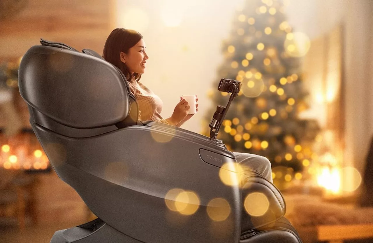 Transform your holiday wellness with the OGAWA Master Drive AI 2.0 genuine leather massage chair