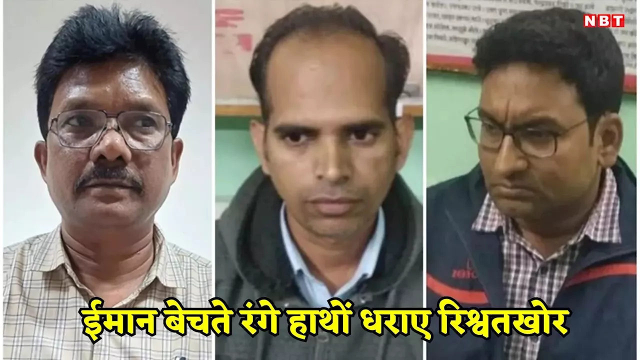 Chhattisgarh News: रिश्वतखोरों के खिलाफ ACB का बड़ा एक्शन, टीम ने तीन घूसखोरों को ईमान बेचते रंगे हाथों दबोचा