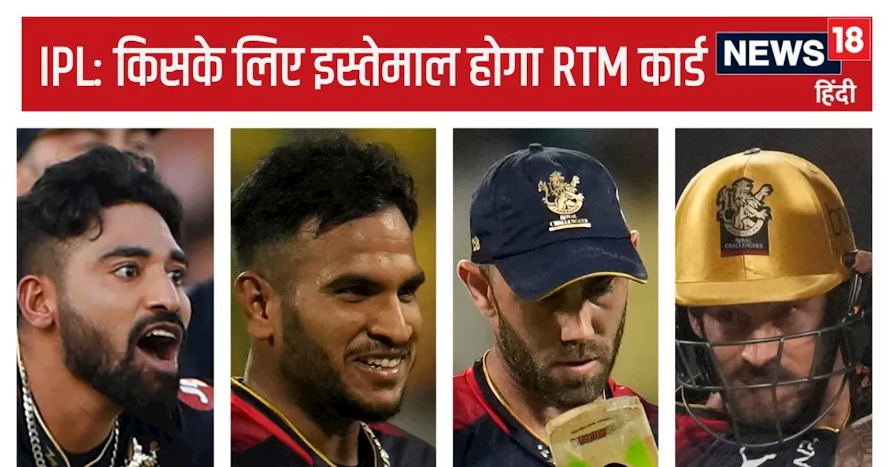 IPL 2025 Auction: आकाश-सिराज, मैक्सवेल- डूप्लेसी या जैक्स... RCB किन खिलाड़ियों के लिए इस्तेमाल करेगी RTM क...