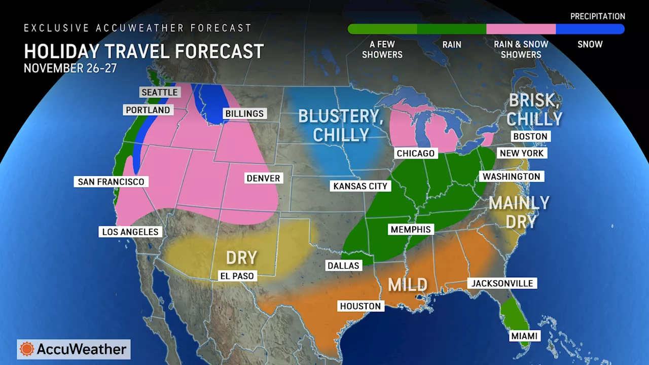 Thanksgiving Weather Update as Map Shows States Expecting Rain, Snow