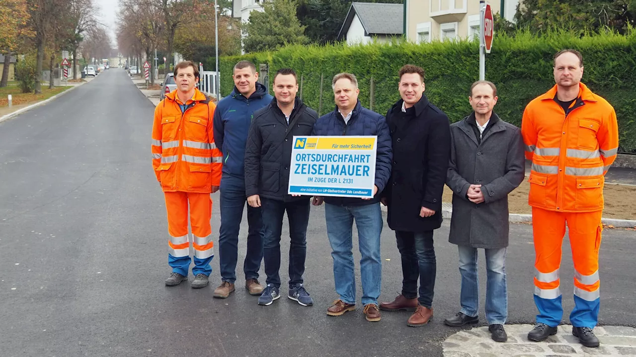 Verkehrssicherheit bei Ortsdurchfahrt Zeiselmauer wird erhöht