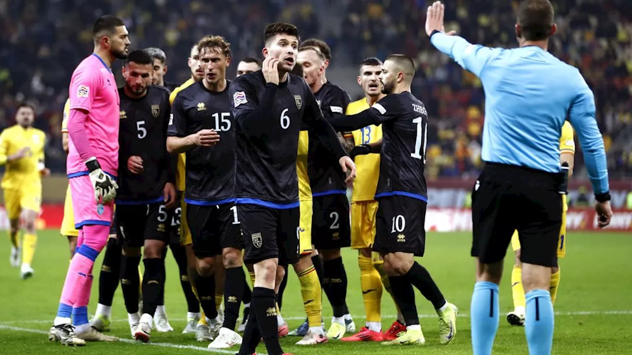 Roemenië krijgt reglementaire 3-0 zege na van het veld lopen voetballers Kosovo