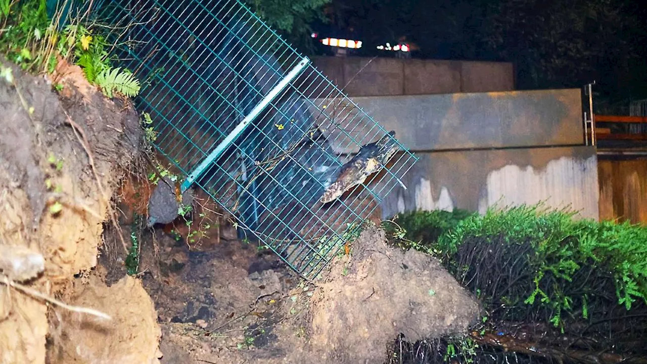 Nordrhein-Westfalen: Pegelstände sinken nach viel Regen - Erdrutsch in Remscheid