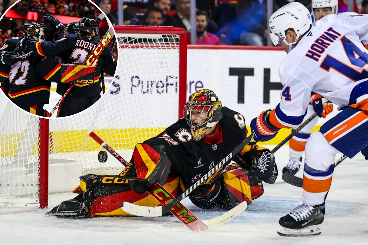 Islanders suffer tough shootout loss to Flames after letting another game slip away