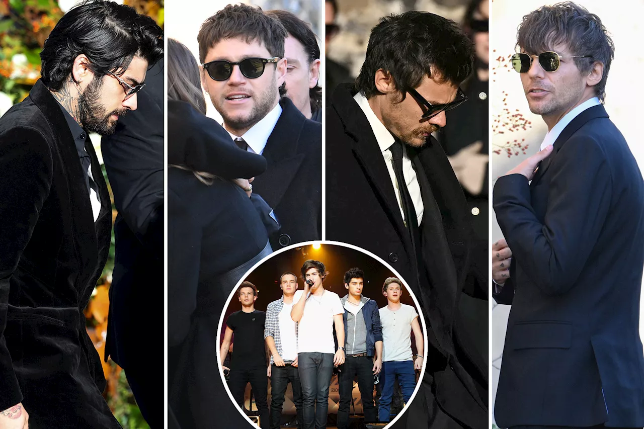 One Direction members reunite at Liam Payne's funeral in the UK