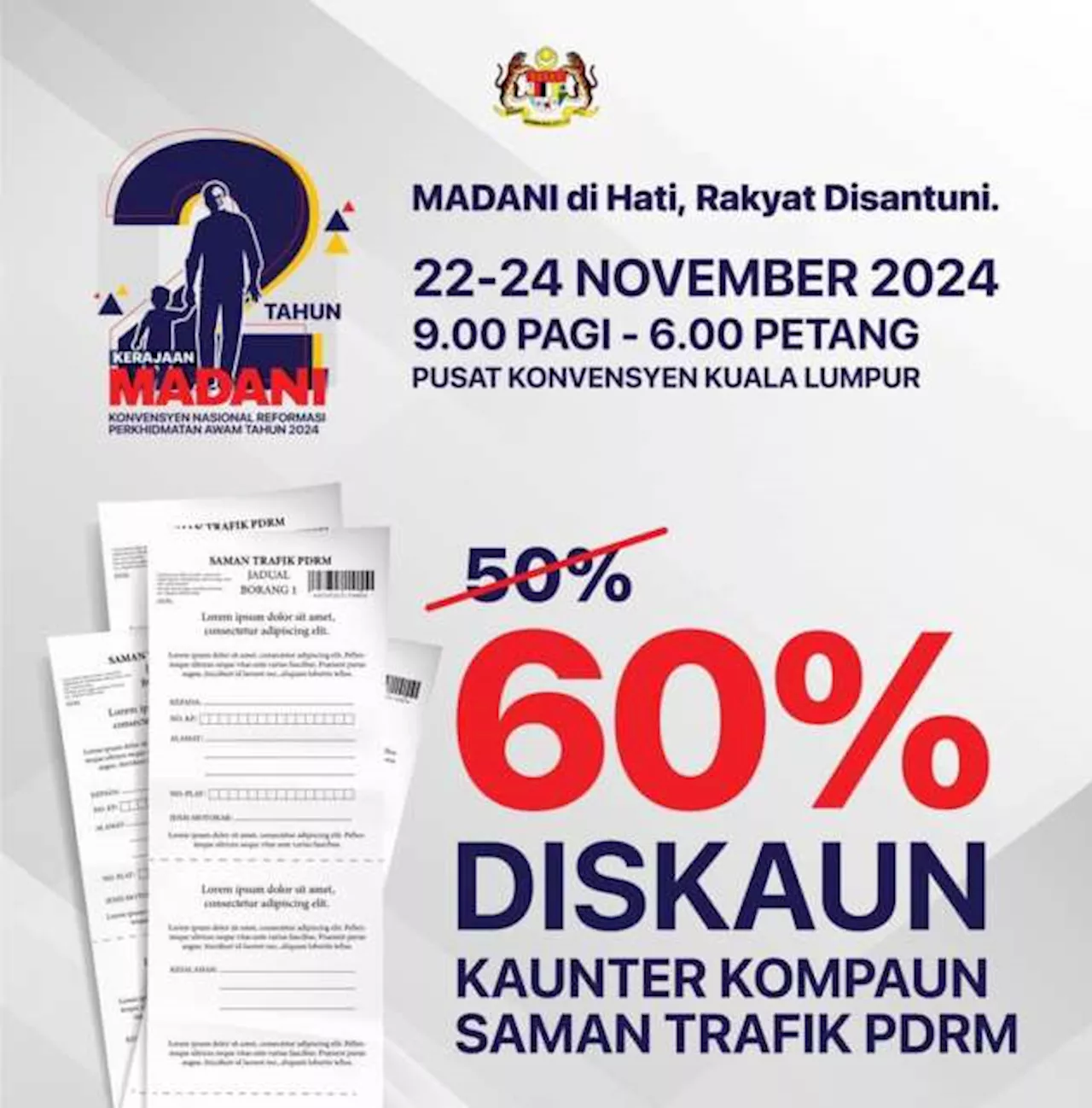 PDRM offering 60% saman discounts this weekend at ‘Program Dua Tahun Kerajaan Madani’ event, KLCC