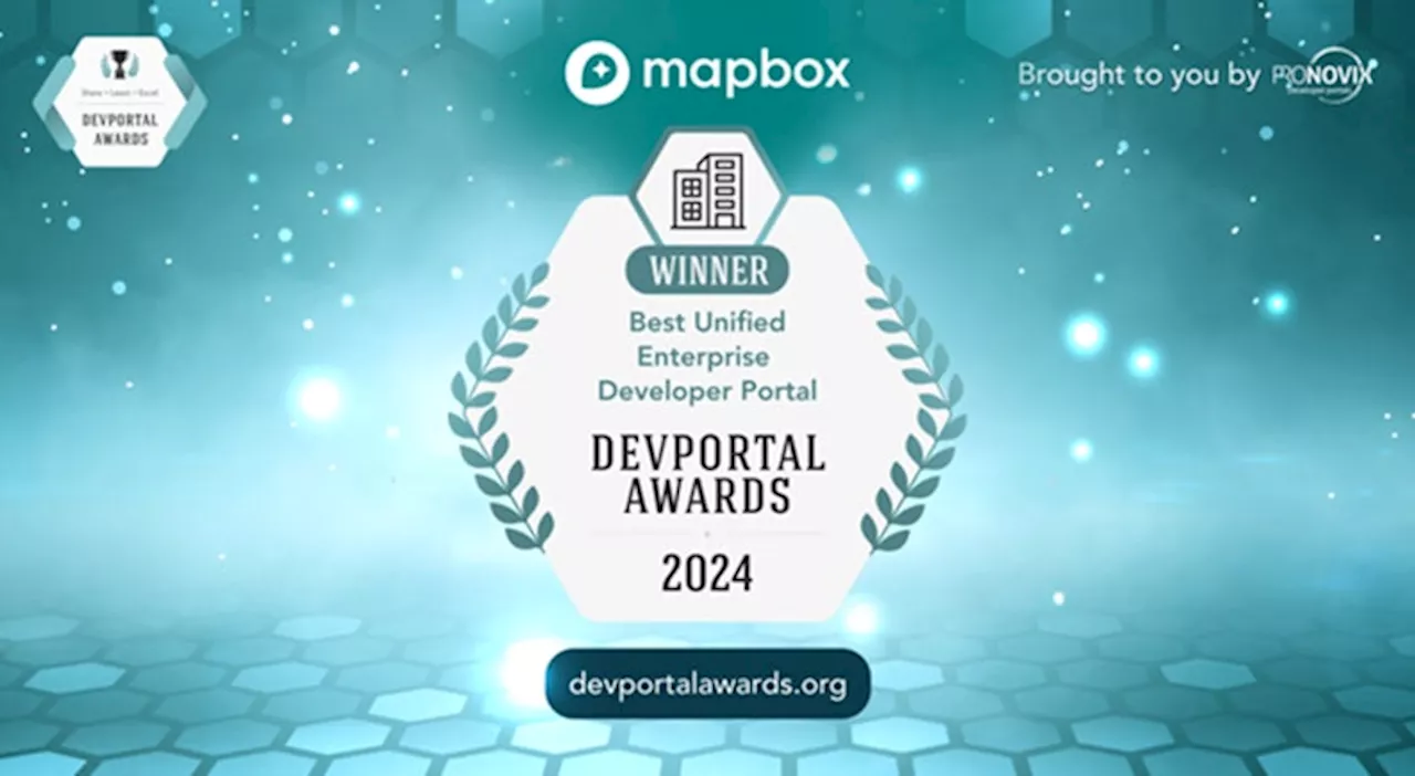 Mapbox ドキュメント、2024 DevPortal Awards で「最優秀統合エンタープライズ開発者ポータル」賞を受賞