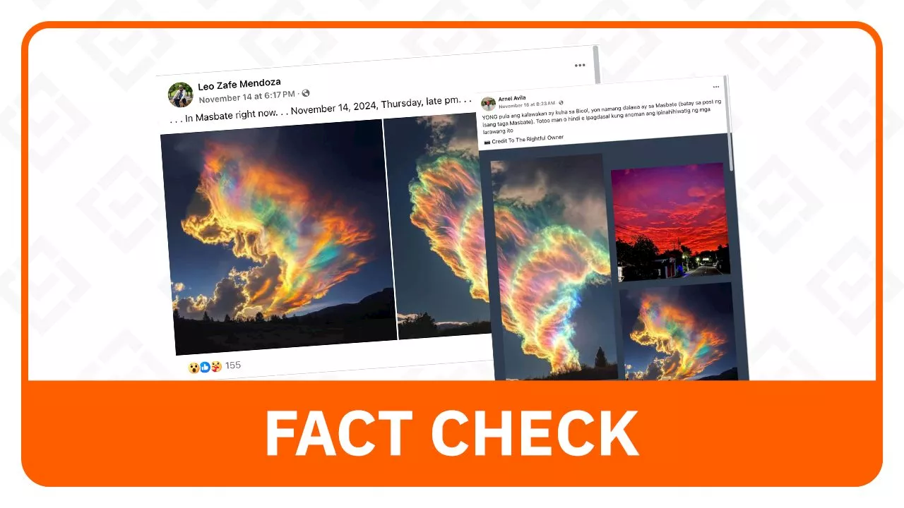 FACT CHECK: Photos of ‘fire rainbow’ not taken in Masbate City