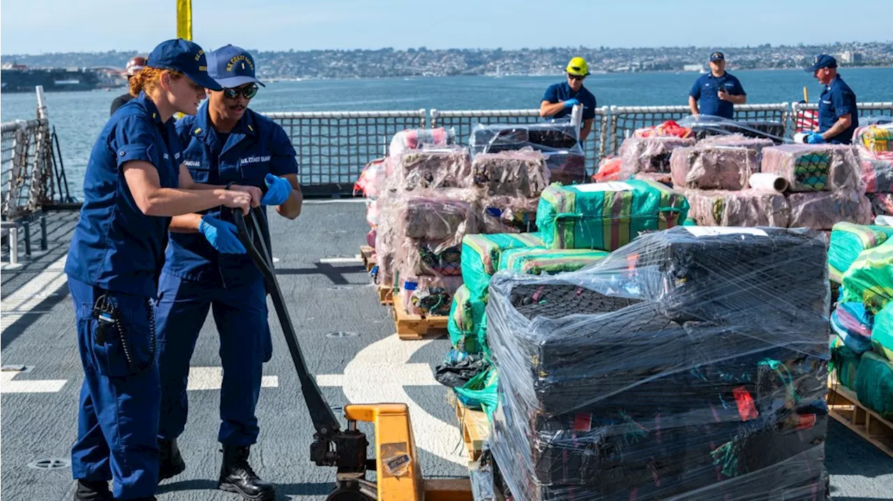 Coast Guard returns from high seas, unloading 14.5 tons of cocaine in San Diego