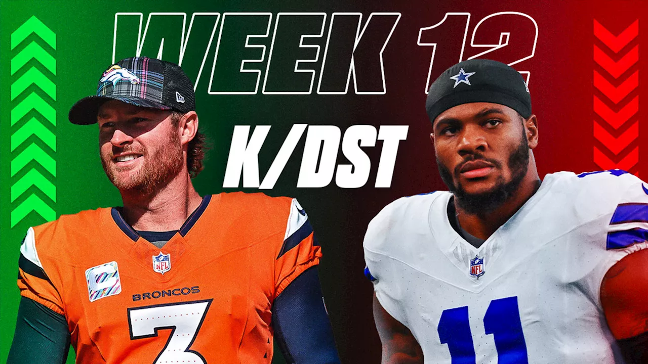 Start 'Em, Sit 'Em Kickers and Defenses For Fantasy Football Week 12