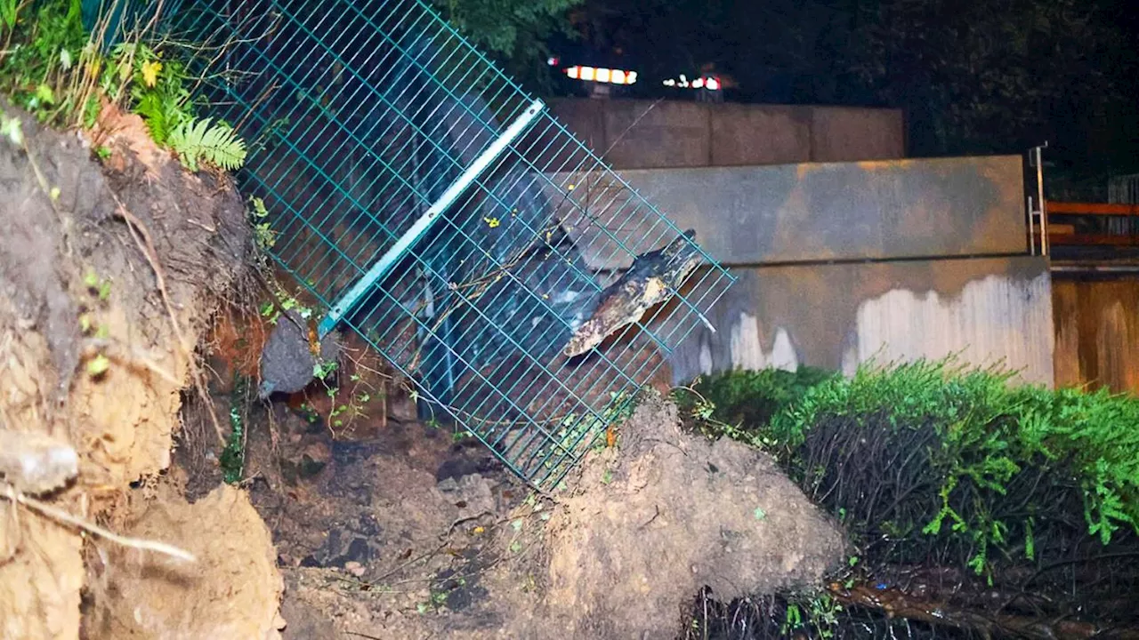 Hochwasser: Pegelstände sinken nach viel Regen - Erdrutsch in Remscheid