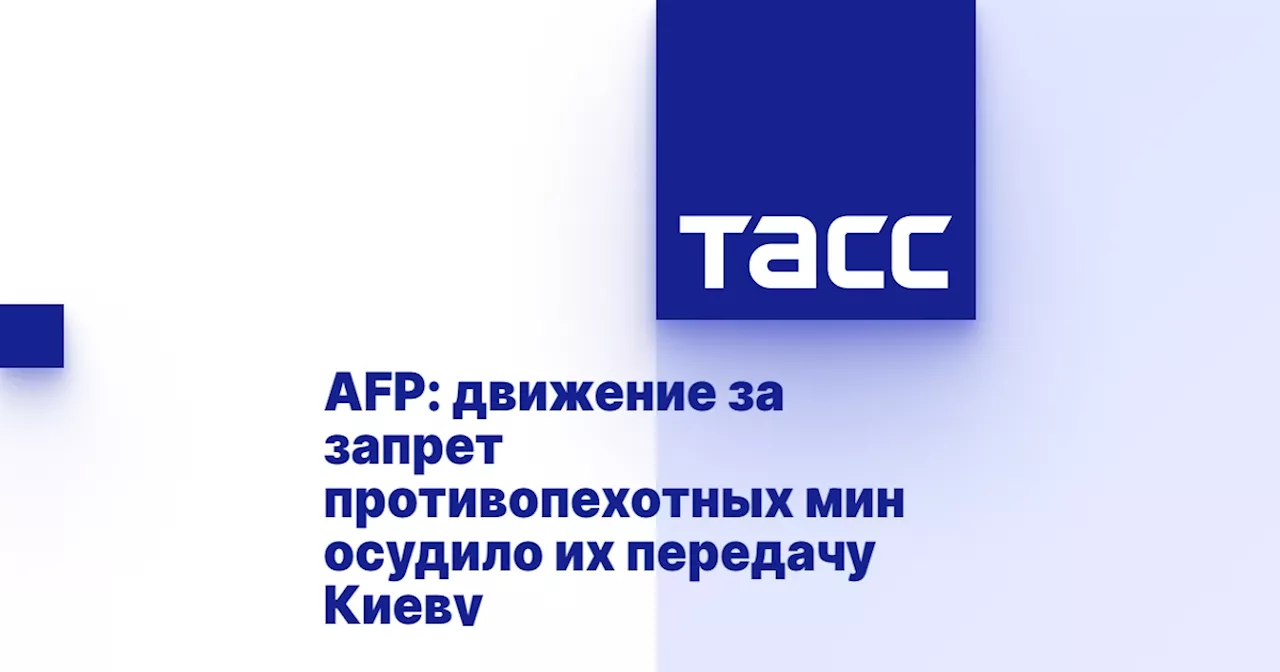 AFP: движение за запрет противопехотных мин осудило их передачу Киеву